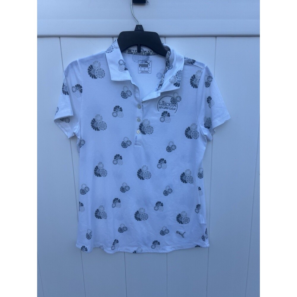 Women's Puma Golf Athletic Short Sleeve Polo | Size Medium White